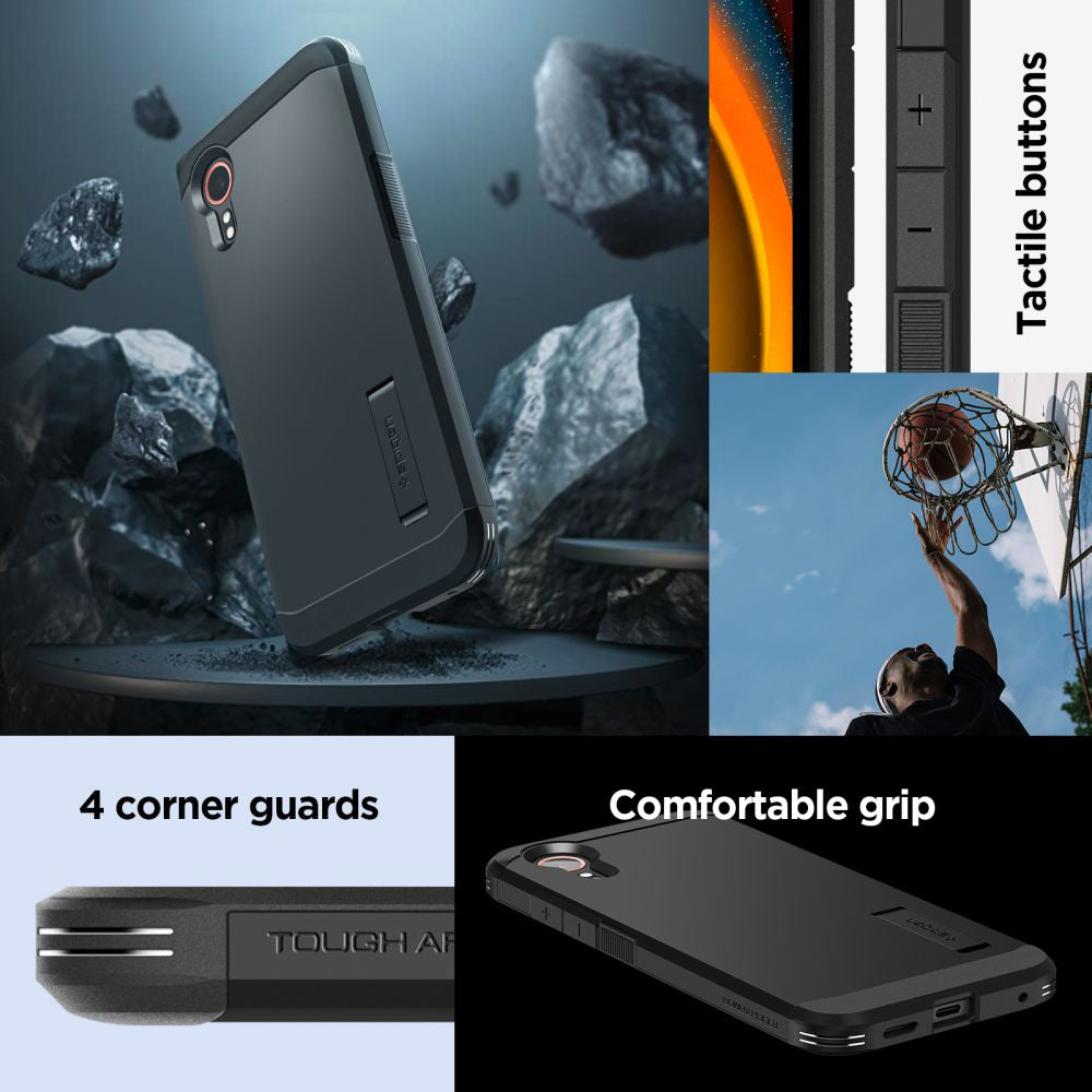 Custodia per Samsung Galaxy Xcover7 G556, Spigen, Tough Armor, Nera ACS07505