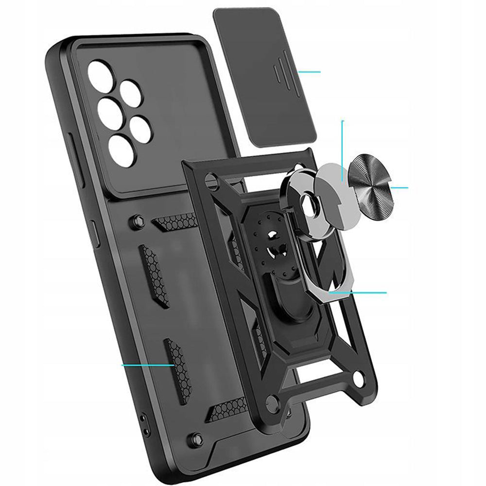 Custodia per Samsung Galaxy Xcover7 G556, Techsuit, CamShield, Nera