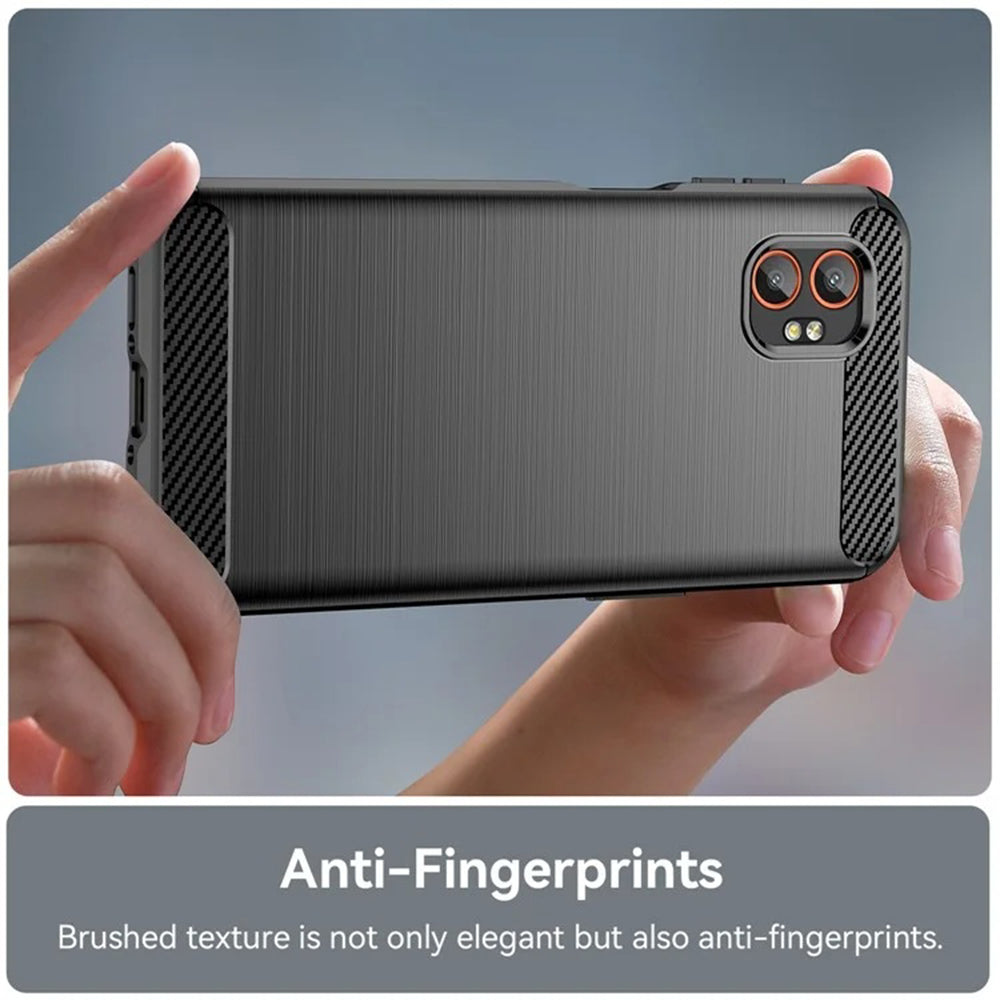 Custodia per Samsung Galaxy XCover7 Pro, Techsuit, Carbonio, Nera