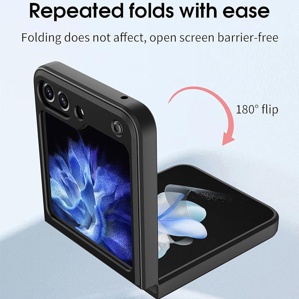 Custodia per Samsung Galaxy Z Flip5 F731, Techsuit, CamGuard Pro, Nera