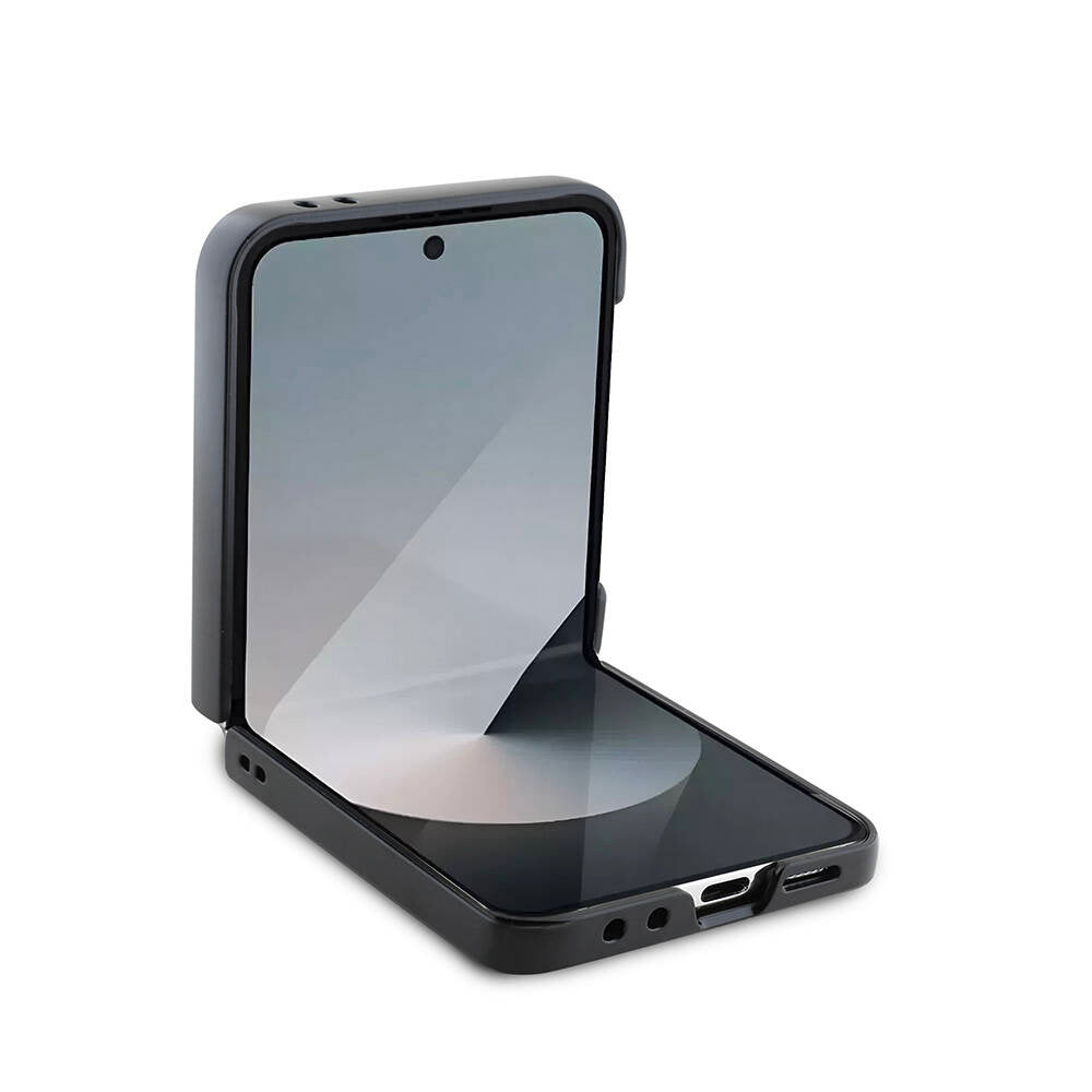 Custodia per Samsung Galaxy Z Flip7 F766, Guess, 4G Metal Logo, Nera