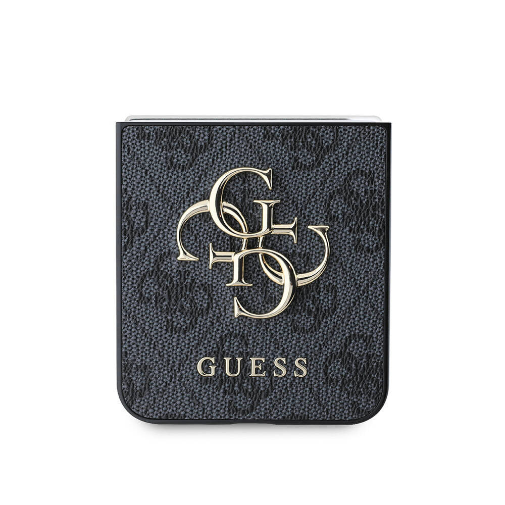 Custodia per Samsung Galaxy Z Flip7 F766, Guess, 4G Metal Logo, Nera