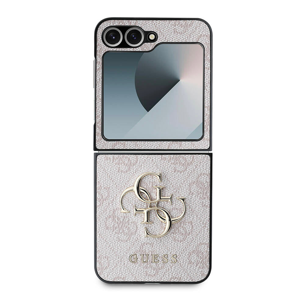 Case for Samsung Galaxy Z Flip7 FE F761 / Z Flip6 F741, Guess, 4G Metal Logo, Black