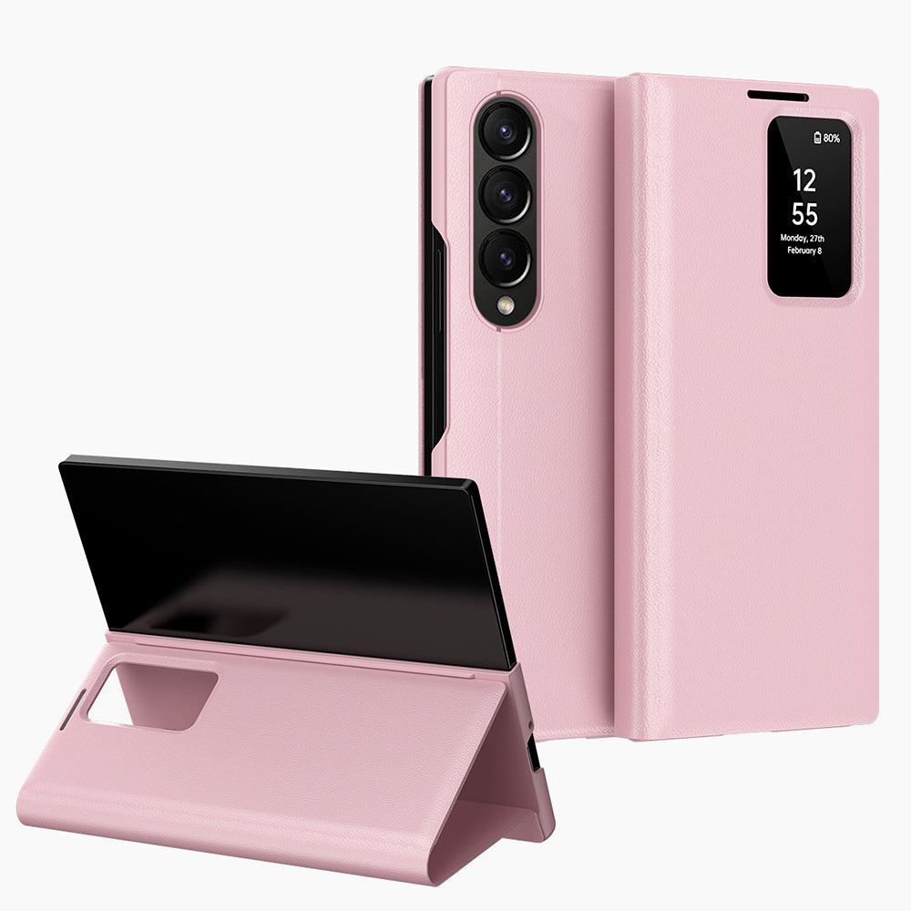 Husa pentru Samsung Galaxy Z Fold3 5G F926, Techsuit, SmartView, Roz
