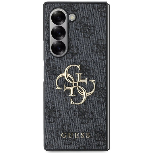 Custodia per Samsung Galaxy Z Fold6 F956, Guess, Logo Metallico 4G, Nera