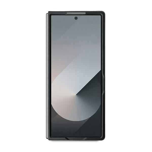 Custodia per Samsung Galaxy Z Fold6 F956, Karl Lagerfeld, Saffiano Monogram Karl's Head Metal, Nera