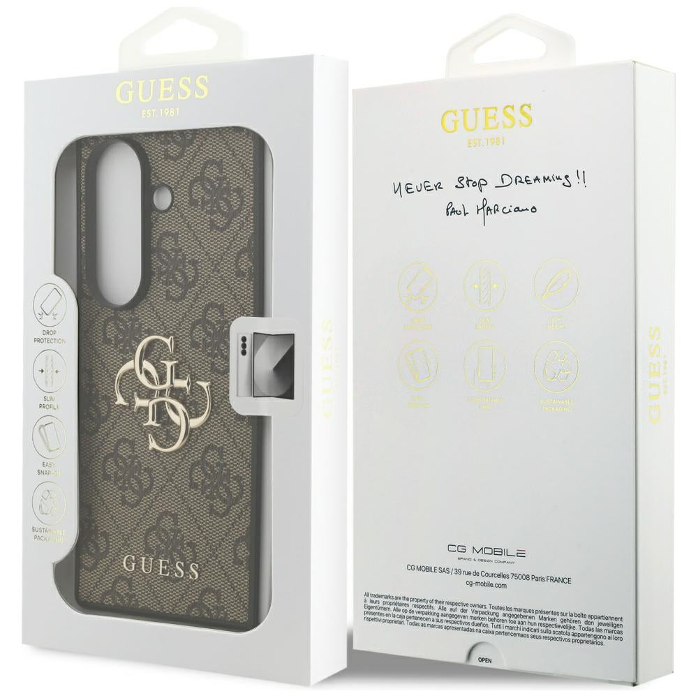 Custodia per Samsung Galaxy Z Fold7 F966, Guess, 4G Big Logo, Marrone