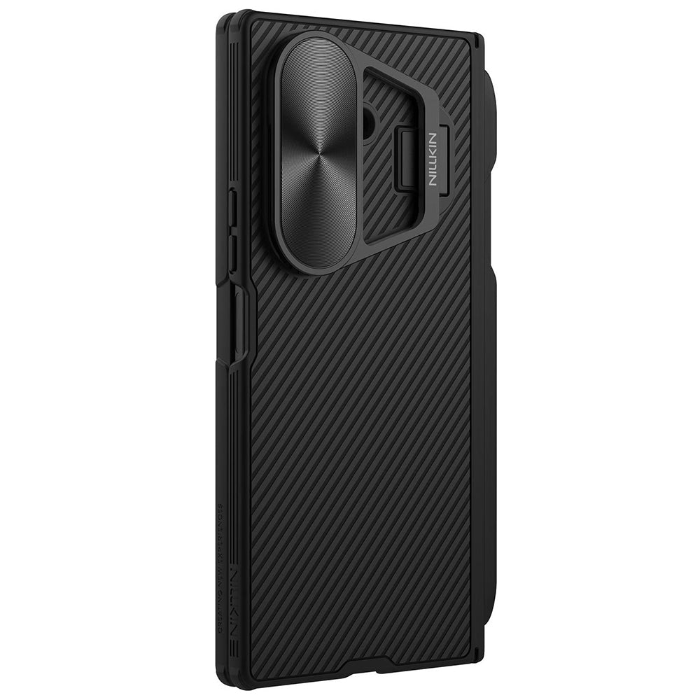 Custodia per Samsung Galaxy Z Fold7 F966, Nillkin, CamShield Prop con copertura metallica per lente e supporto per S-Pen, Nera