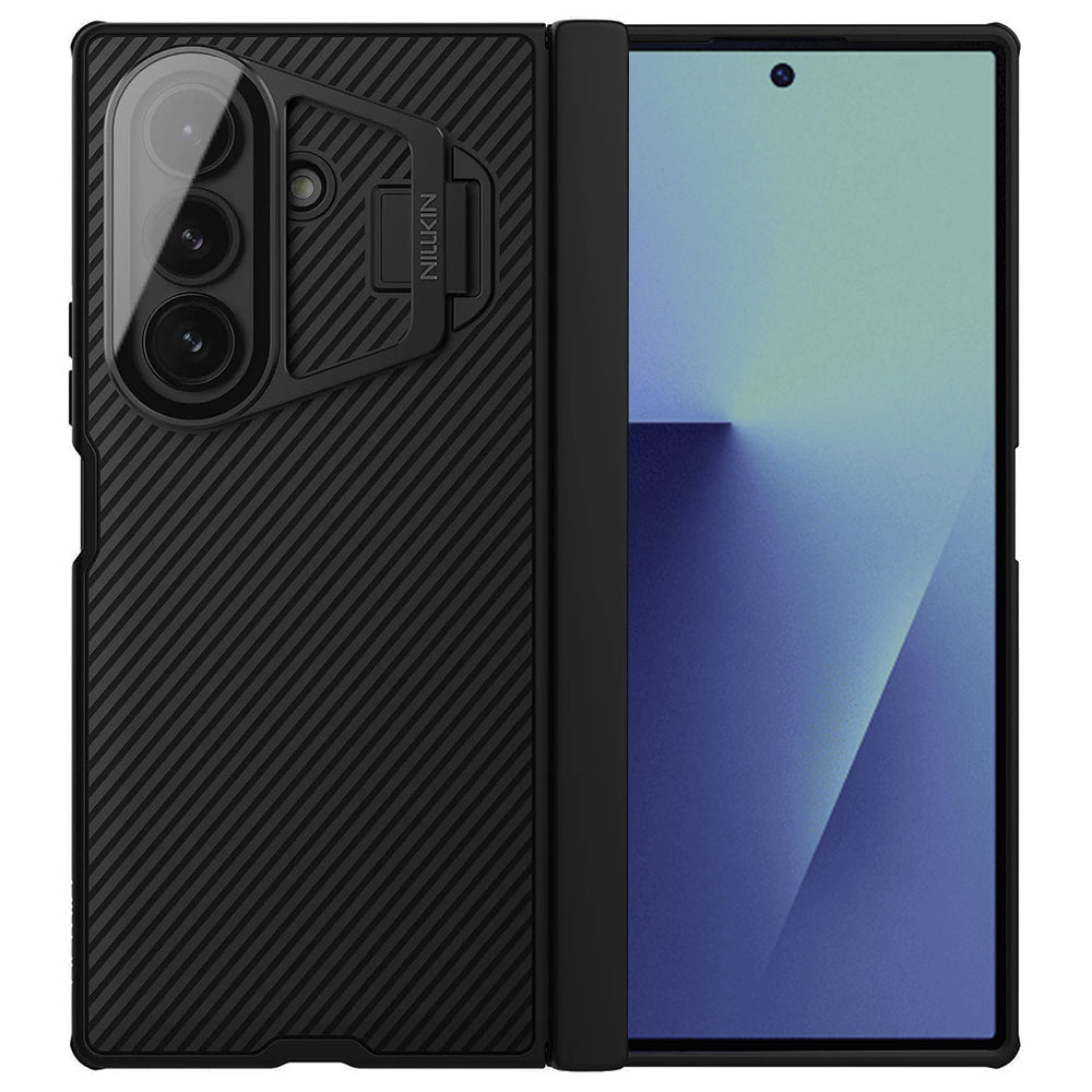 Custodia per Samsung Galaxy Z Fold7 F966, Nillkin, CamShield Prop con copertura trasparente per lente, Nera
