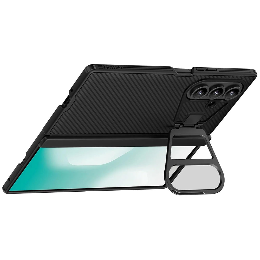 Custodia per Samsung Galaxy Z Fold7 F966, Nillkin, CamShield Prop con copertura trasparente per lente, Nera