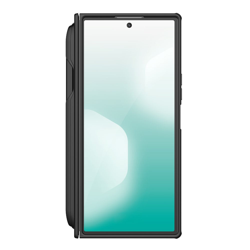 Custodia per Samsung Galaxy Z Fold7 F966, Nillkin, Super Frosted Shield con supporto per penna, Nera