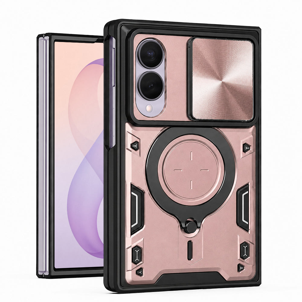 Custodia per Samsung Galaxy Z Fold8 F971, Techsuit, CamGuard Pro, Rosa Oro