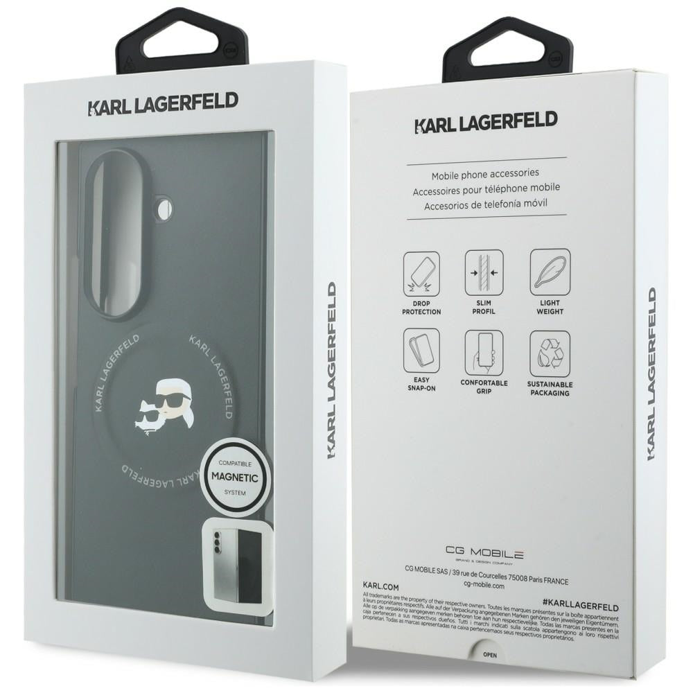 Custodia per Samsung Galaxy Z Fold8 Ultra F976, Karl Lagerfeld, Karl & Choupette Head Pin, Nera