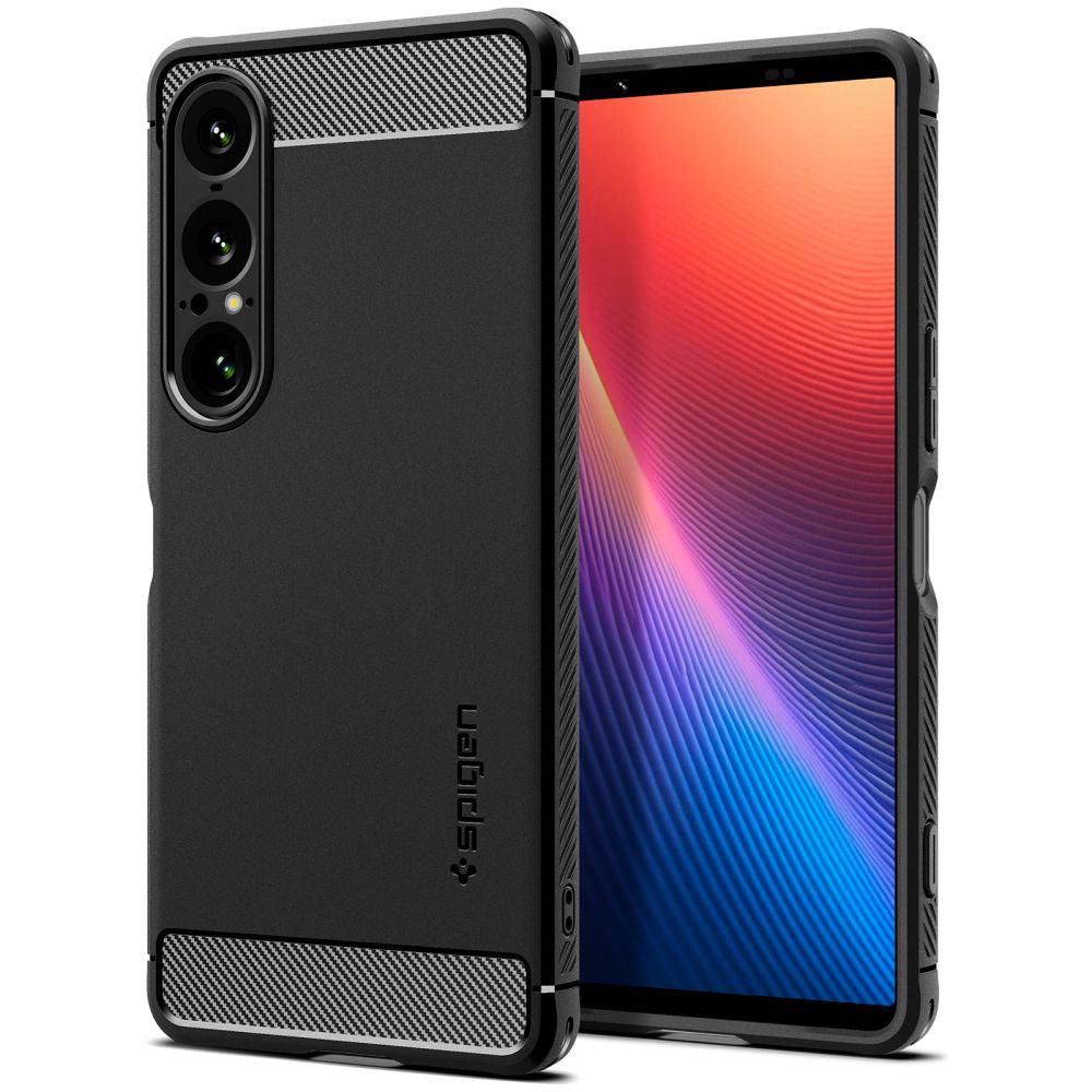 Custodia per Sony Xperia 1 VII, Spigen, Rugged Armor, Nera Opaca ACS09591