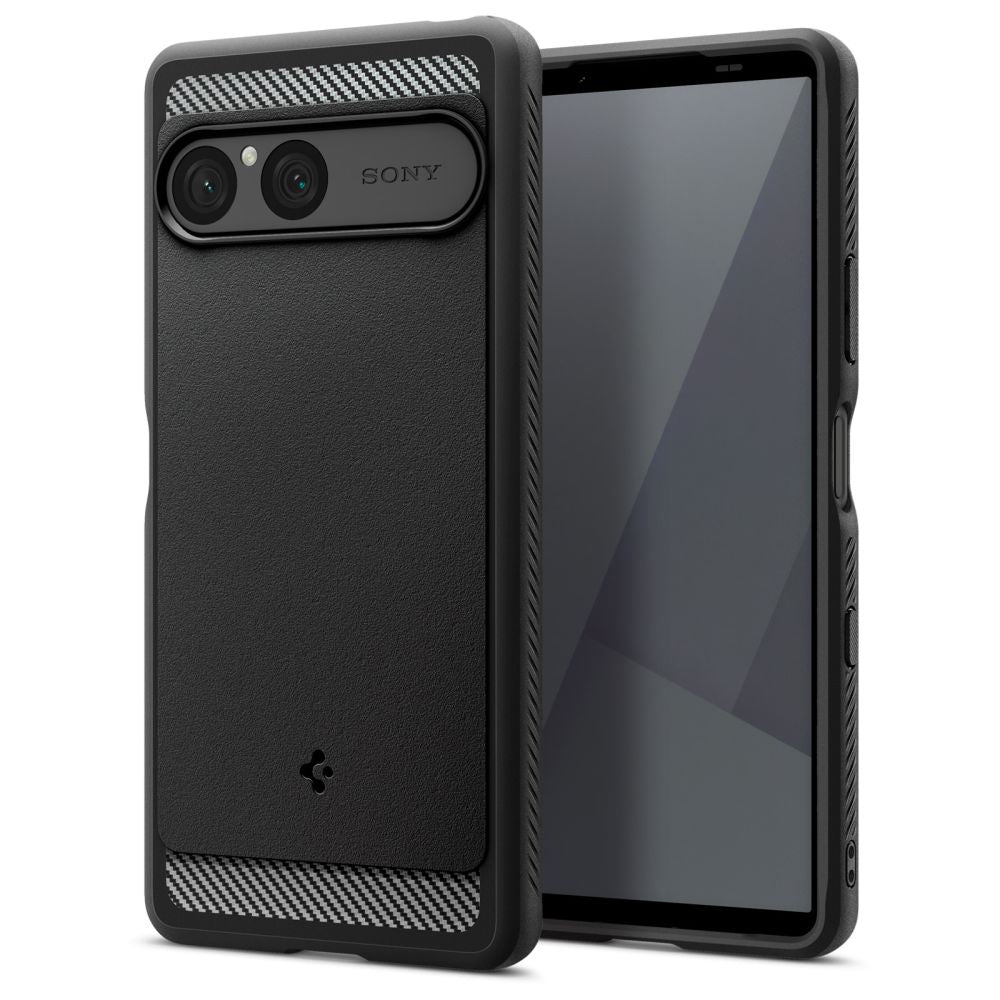 Custodia per Sony Xperia 10 VII, Spigen, Rugged Armor, Nera