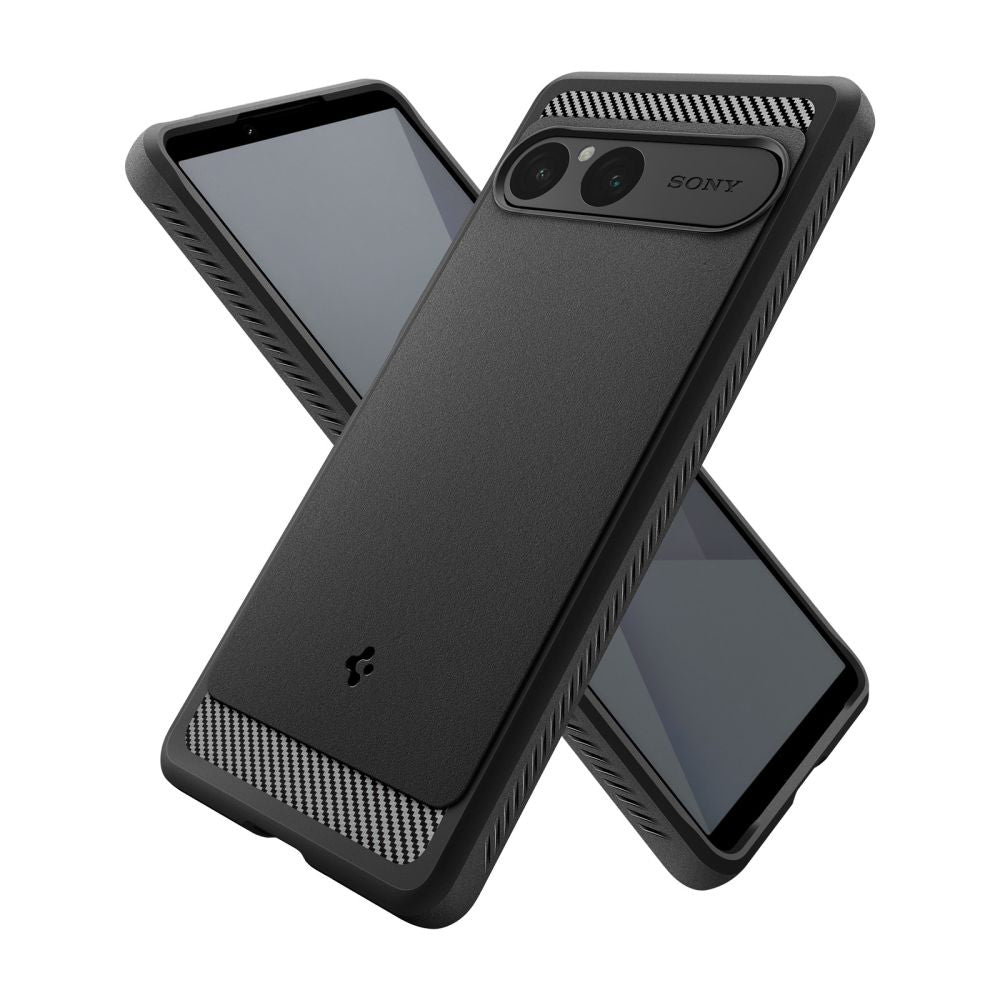 Custodia per Sony Xperia 10 VII, Spigen, Rugged Armor, Nera