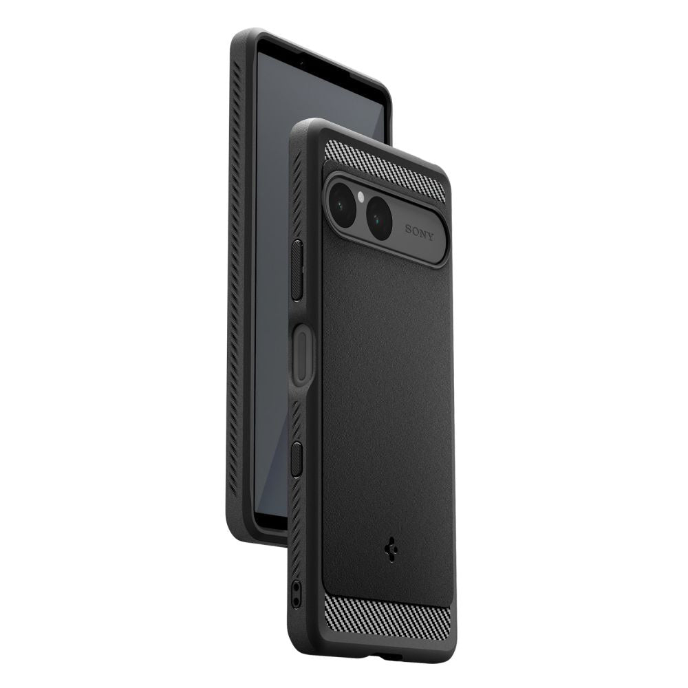 Custodia per Sony Xperia 10 VII, Spigen, Rugged Armor, Nera