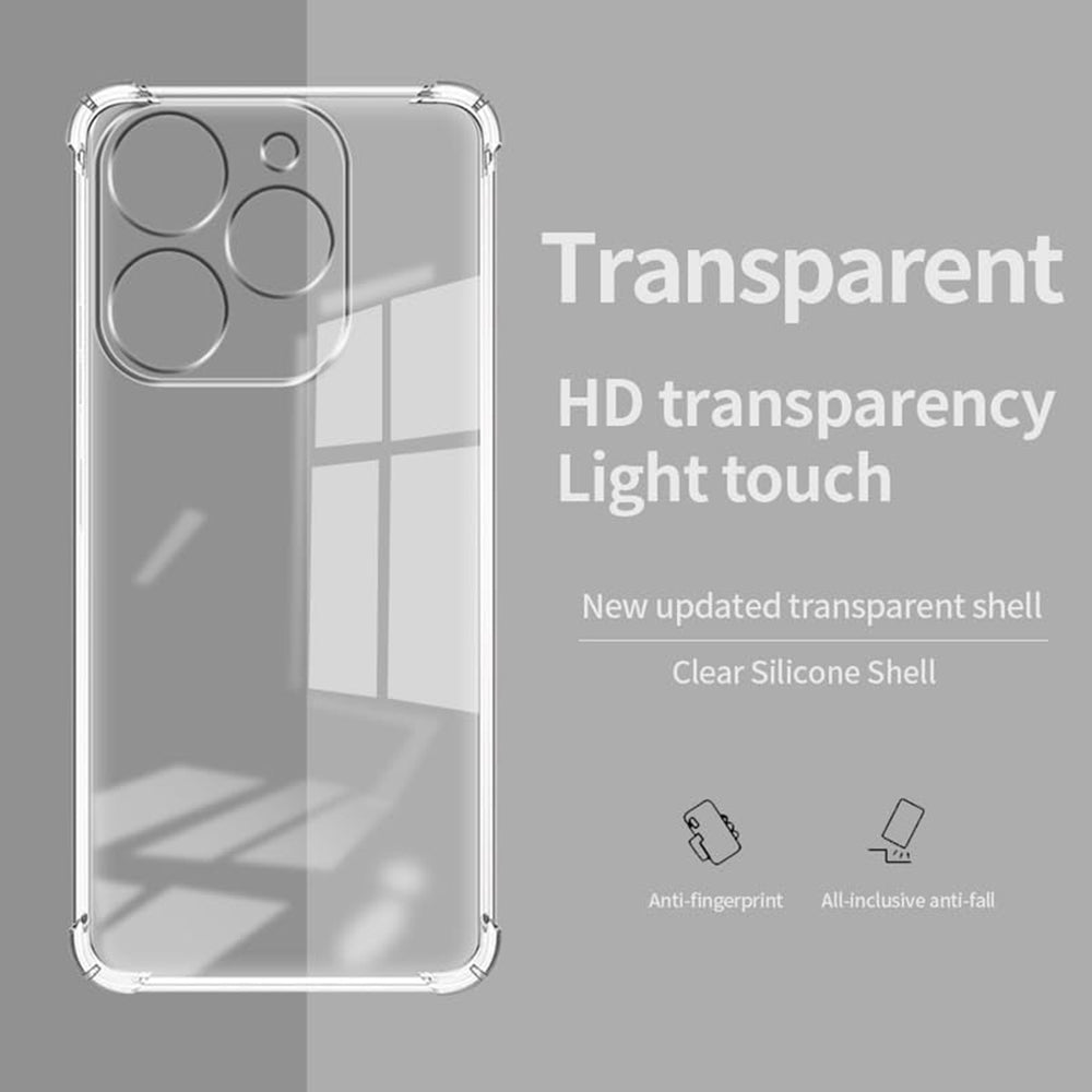 Custodia per Tecno Spark 20 Pro, Techsuit, Shockproof Clear, Trasparente