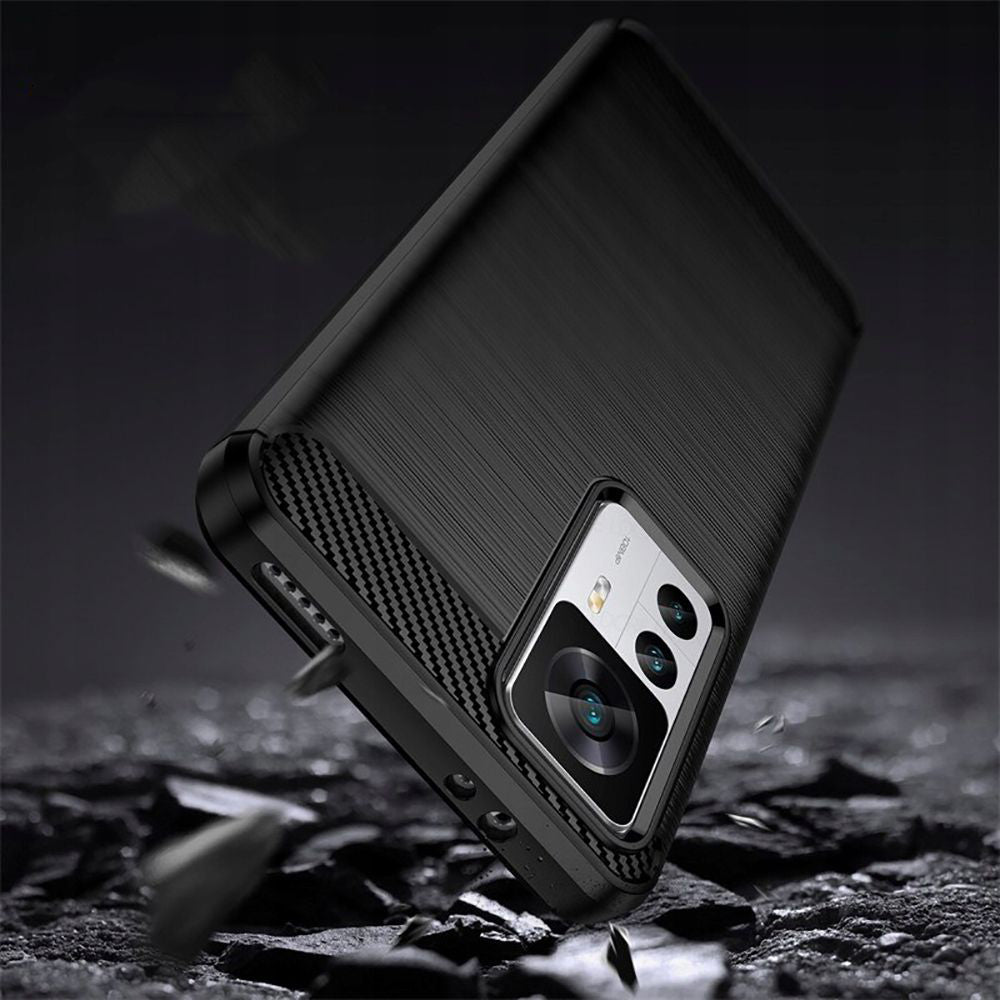Custodia per Xiaomi 12T / 12T Pro, Techsuit, Carbonio, Nera