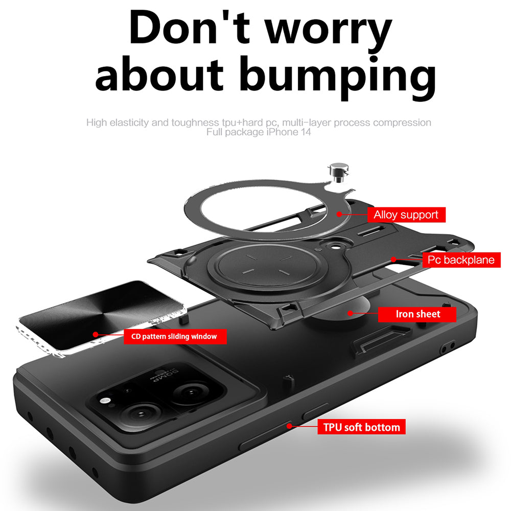 Custodia per Xiaomi 13T Pro / 13T, Techsuit, CamGuard Pro, Nera