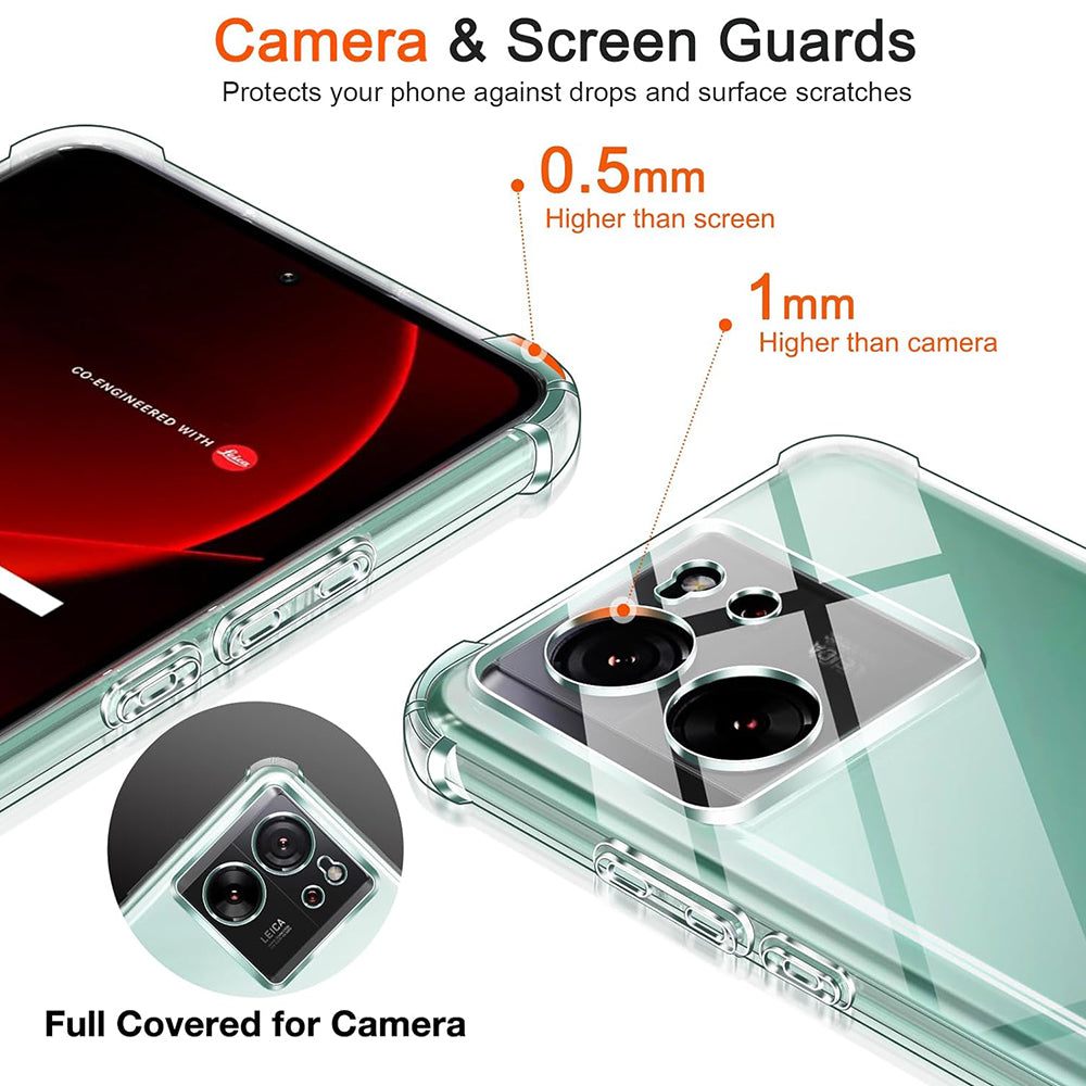 Custodia per Xiaomi 13T Pro / 13T, Techsuit, Shockproof Clear, Trasparente