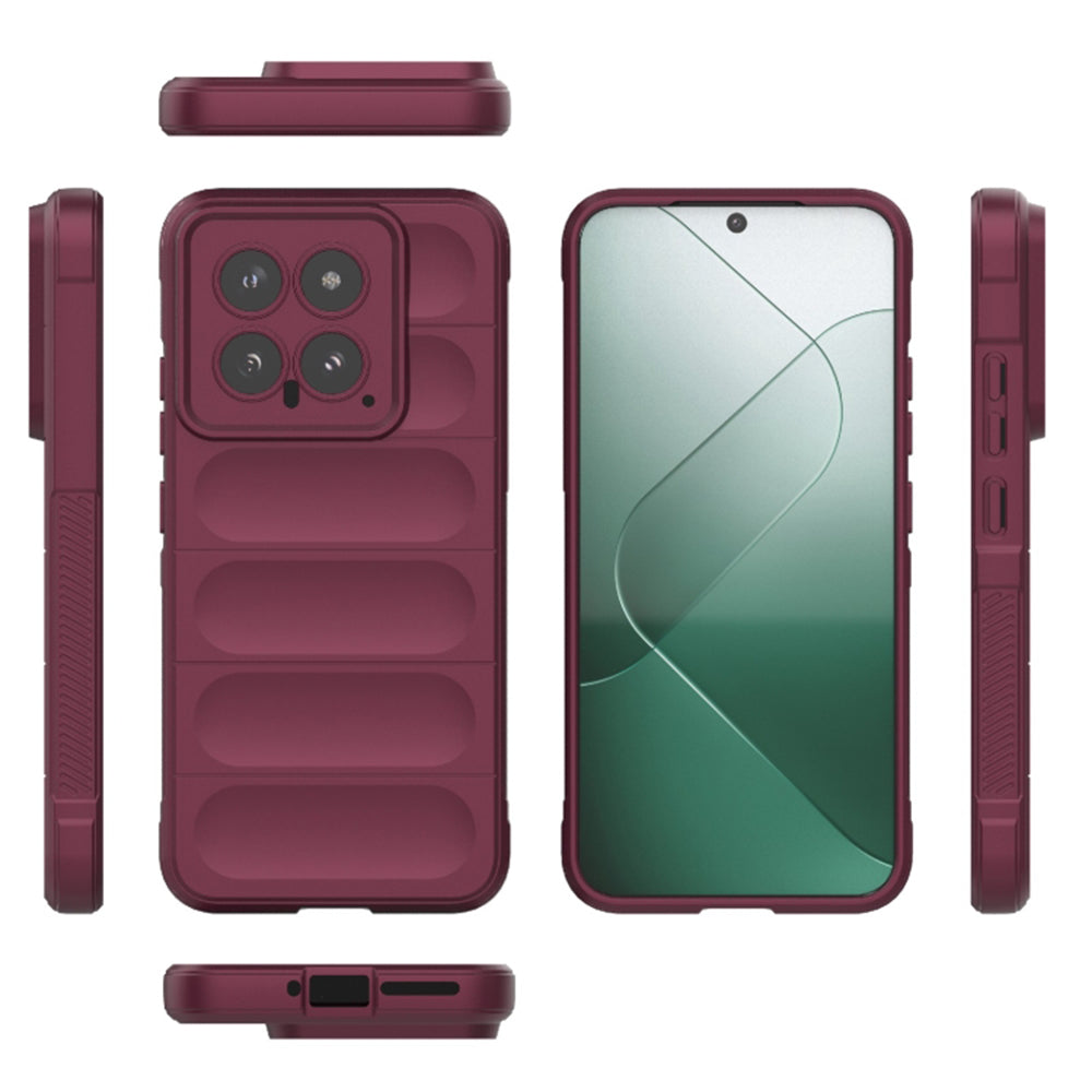 Custodia per Xiaomi 14, Techsuit, Magic Shield, Bordeaux