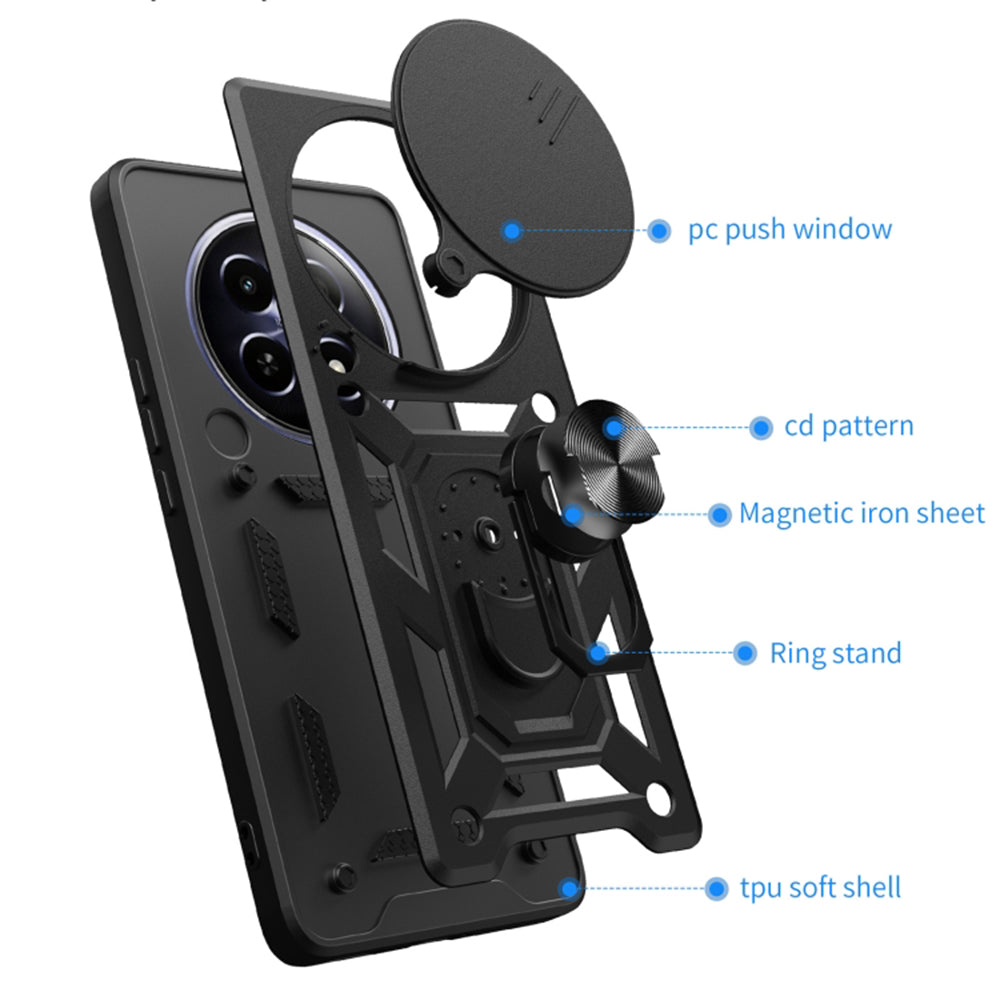 Custodia per Xiaomi 14 Ultra, Techsuit, CamShield, Nera