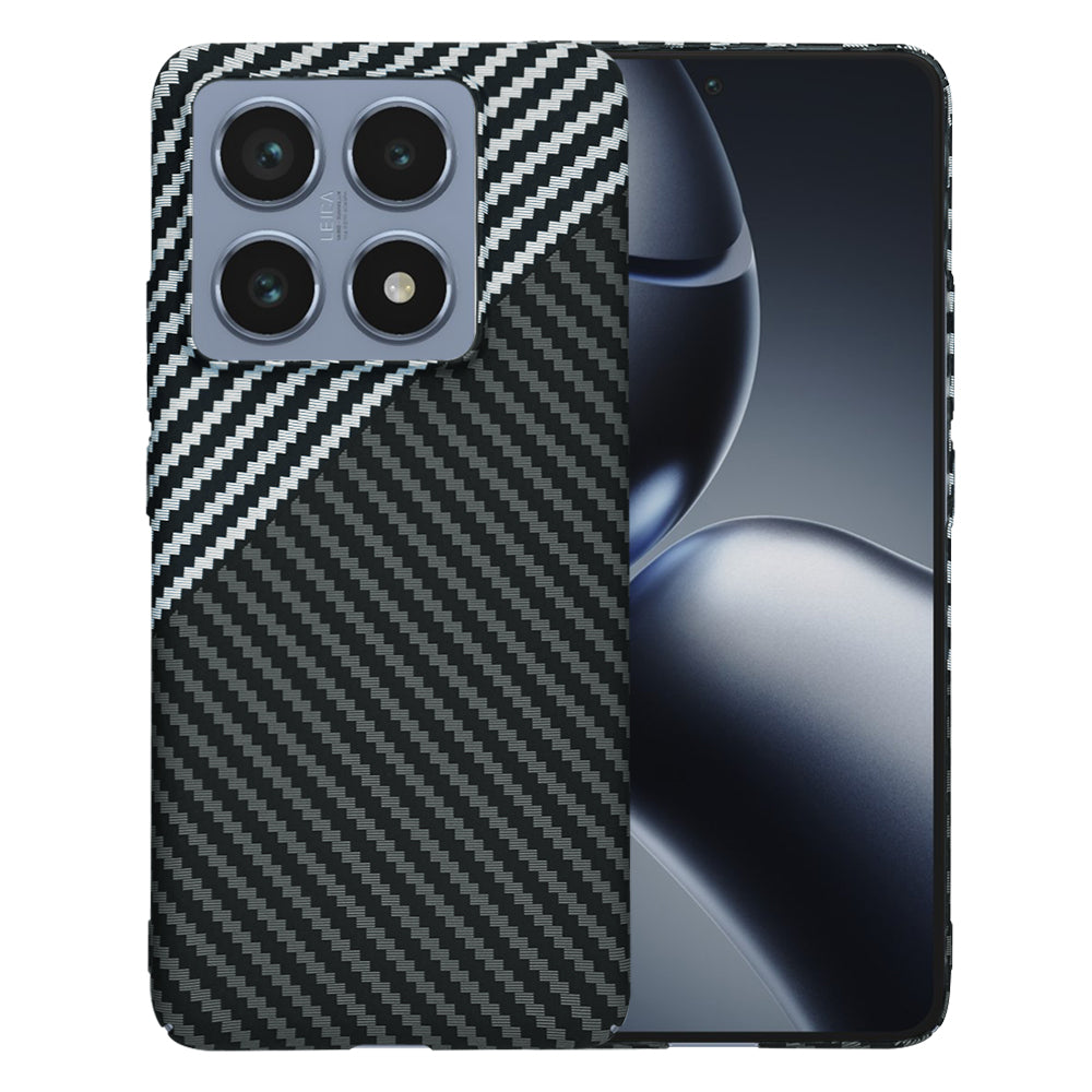 Custodia per Xiaomi 14T Pro, Techsuit, Carbonite FiberShell, Nero Grigio