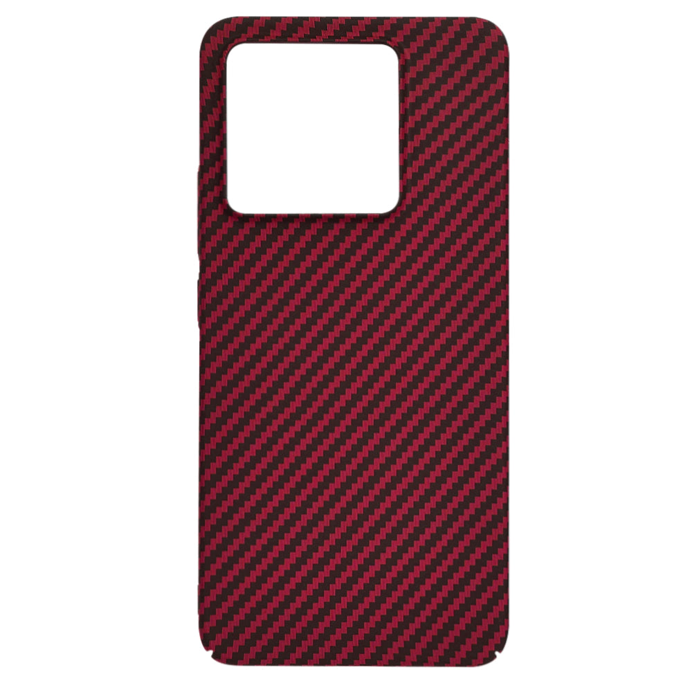 Custodia per Xiaomi 14T, Techsuit, Carbonite FiberShell, Rossa