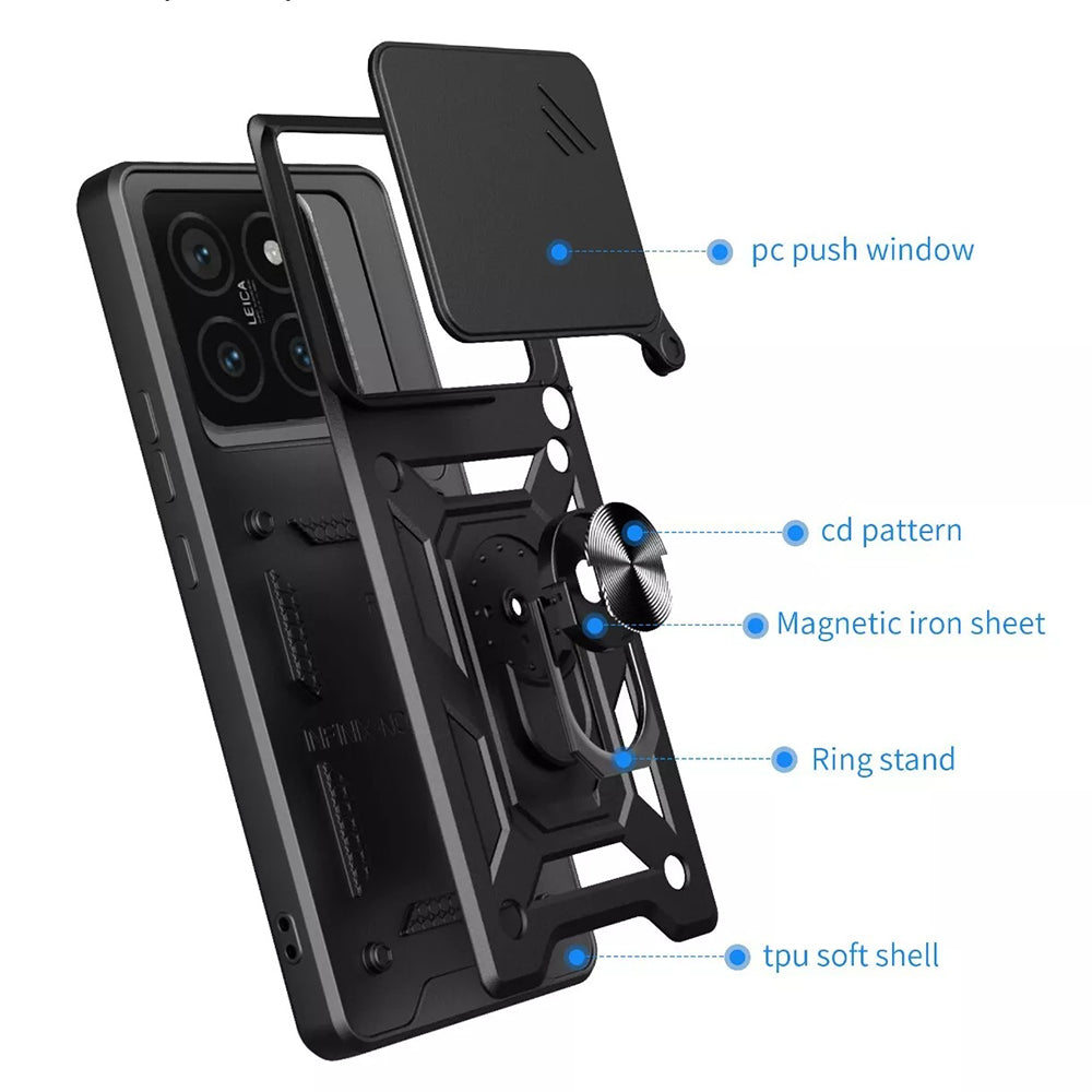 Custodia per Xiaomi 15, Techsuit, CamShield, Nera