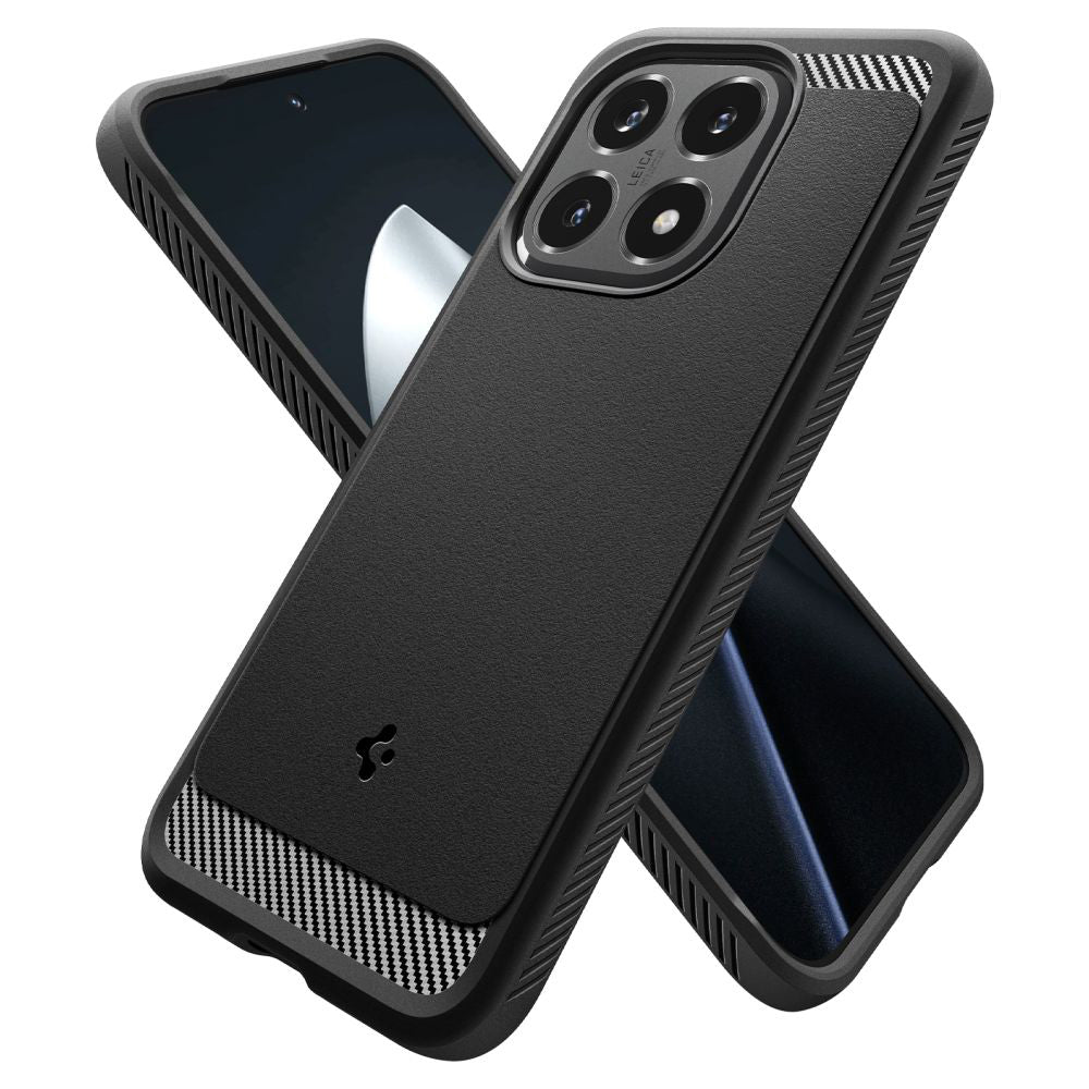 Custodia per Xiaomi 15T, Spigen, Rugged Armor, Nero Opaco ACS10459