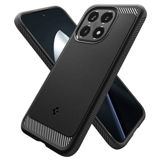 Custodia per Xiaomi 15T, Spigen, Rugged Armor, Nera Opaca