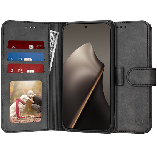 Custodia per Xiaomi 15T, Techsuit, Diary Book, Nera