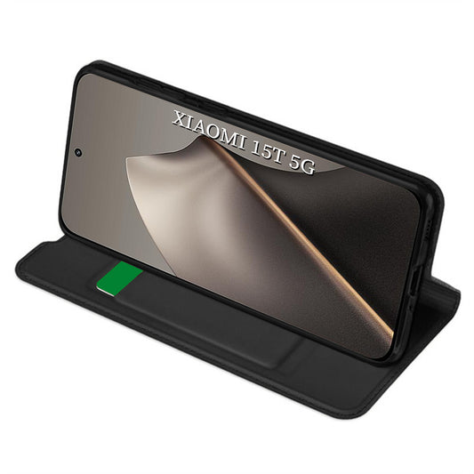 Custodia per Xiaomi 15T, Techsuit, Magskin Book, Nera