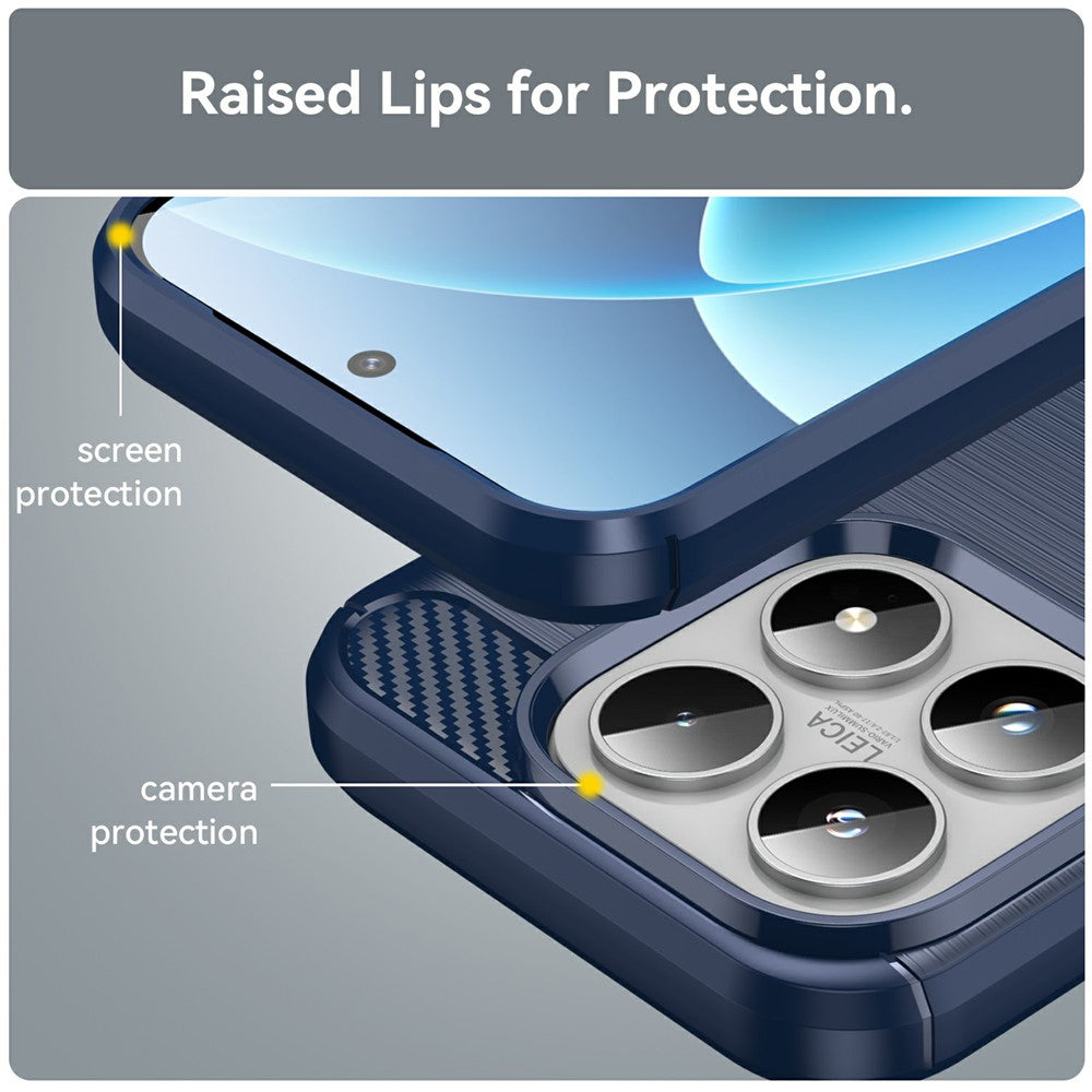 Custodia per Xiaomi 17, Techsuit, Carbonio, Blu