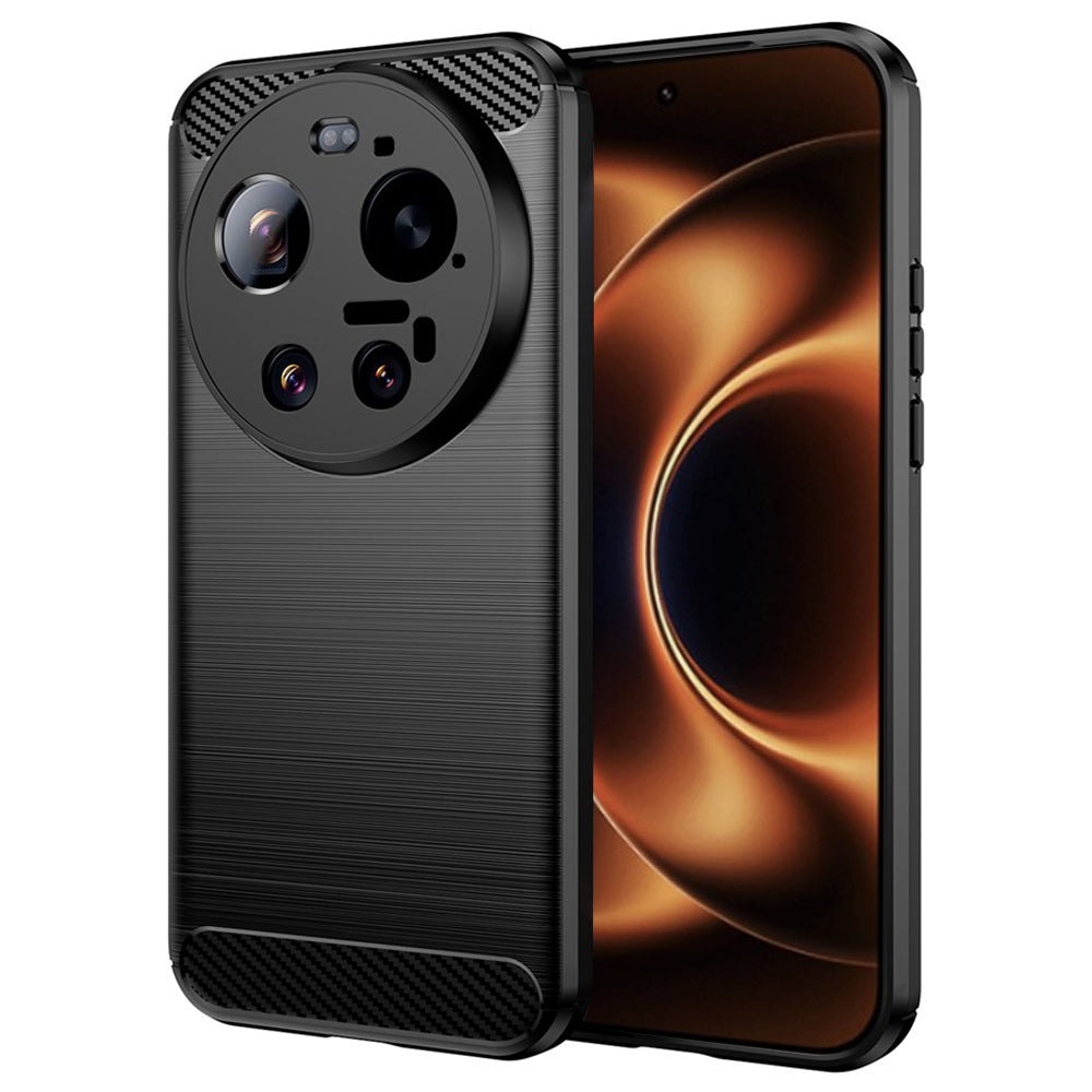 Custodia per Xiaomi 17 Ultra, Techsuit, Carbonio, Nera