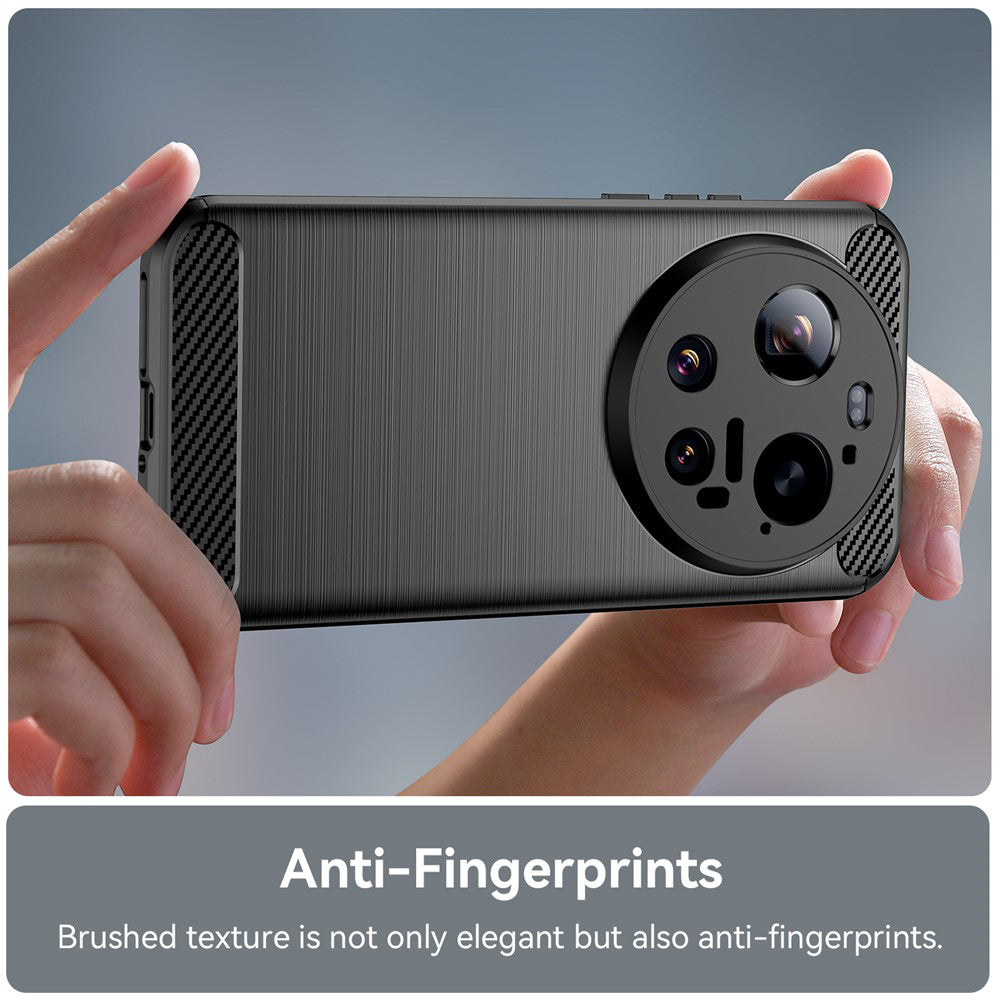 Custodia per Xiaomi 17 Ultra, Techsuit, Carbonio, Nera