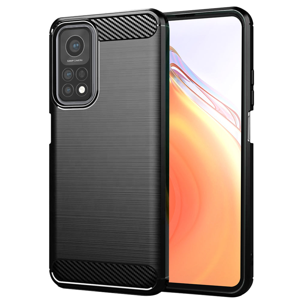 Custodia per Xiaomi Mi 10T 5G / 10T Pro 5G, Techsuit, Carbonio, Nera