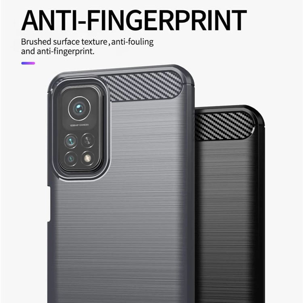 Custodia per Xiaomi Mi 10T 5G / 10T Pro 5G, Techsuit, Carbonio, Nera