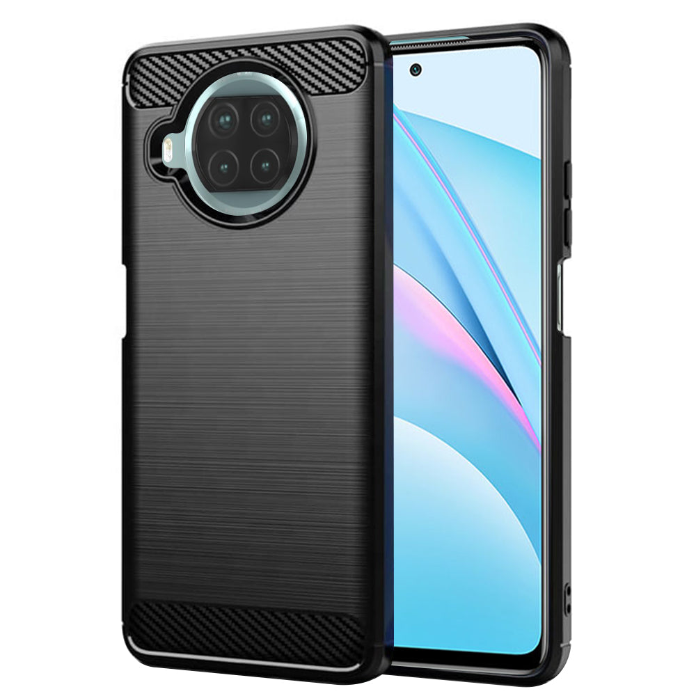 Custodia per Xiaomi Mi 10T Lite 5G, Techsuit, Carbonio, Nera