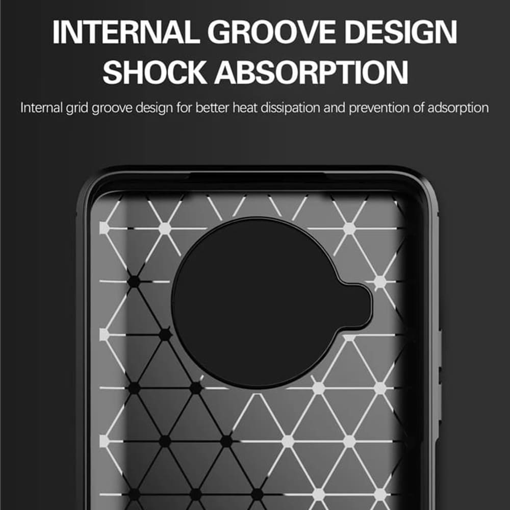 Custodia per Xiaomi Mi 10T Lite 5G, Techsuit, Carbonio, Nera