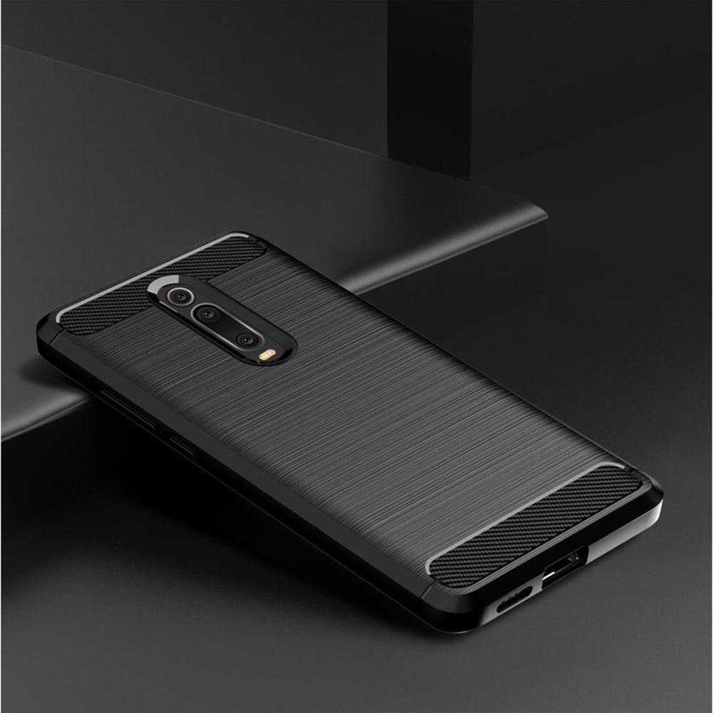 Custodia per Xiaomi Mi 9T Pro / 9T / Redmi K20 Pro / K20, Techsuit, Carbonio, Nera