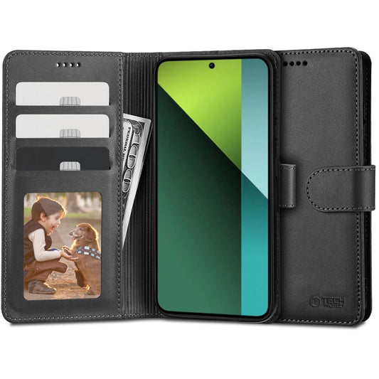 Custodia per Xiaomi Poco X6 / Note 13 Pro 5G, Tech-Protect, portafoglio, nero