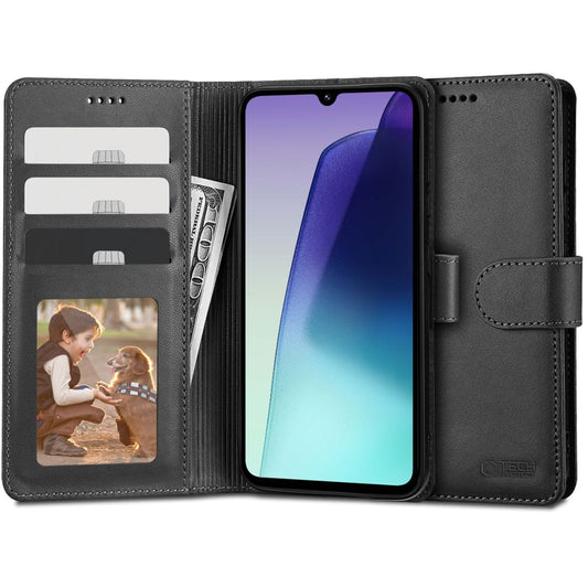 Custodia per Xiaomi Poco C75 / Redmi 14C, Tech-Protect, portafoglio, nero