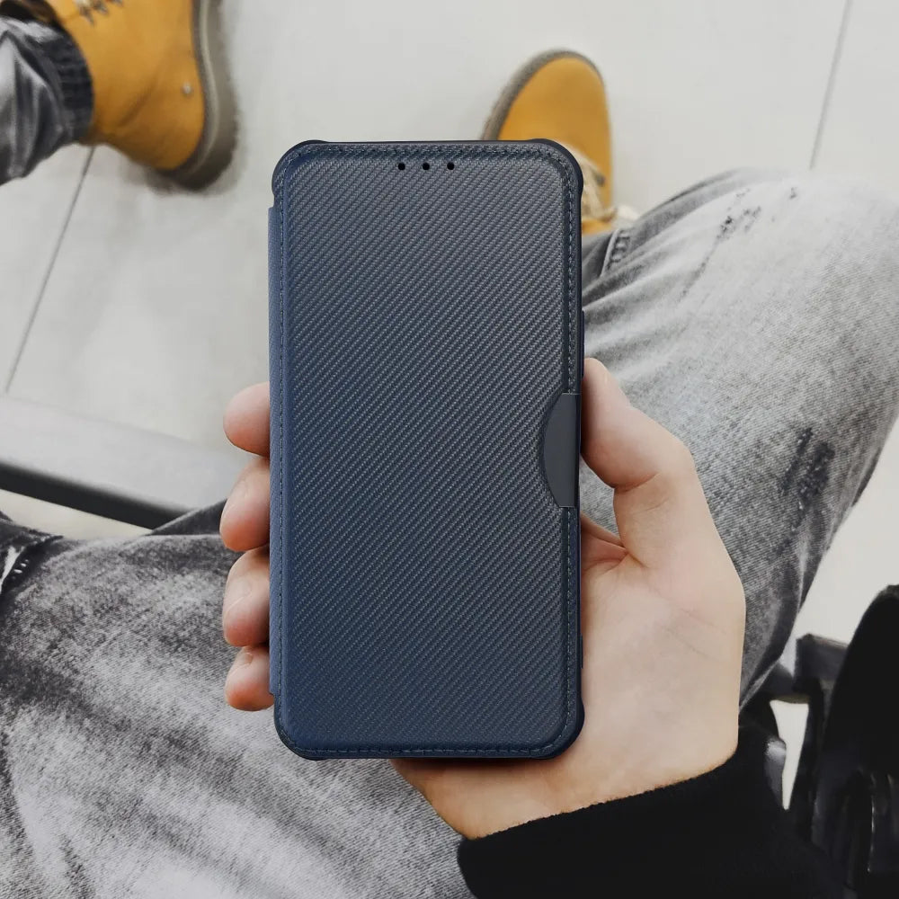 Custodia per Xiaomi Poco C75 5G / C75 / Redmi 14C, OEM, Razor Book, Blu