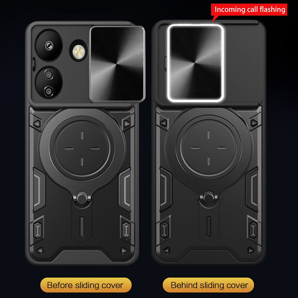 Custodia per Xiaomi Poco C65 / Redmi 13C, Techsuit, CamGuard Pro, Nera