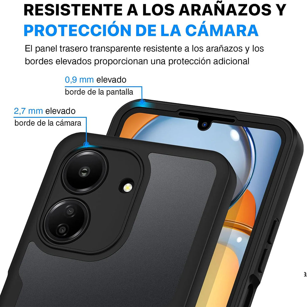 Custodia per Xiaomi Poco C65 / Redmi 13C, Techsuit, ColorVerse 360, Nera
