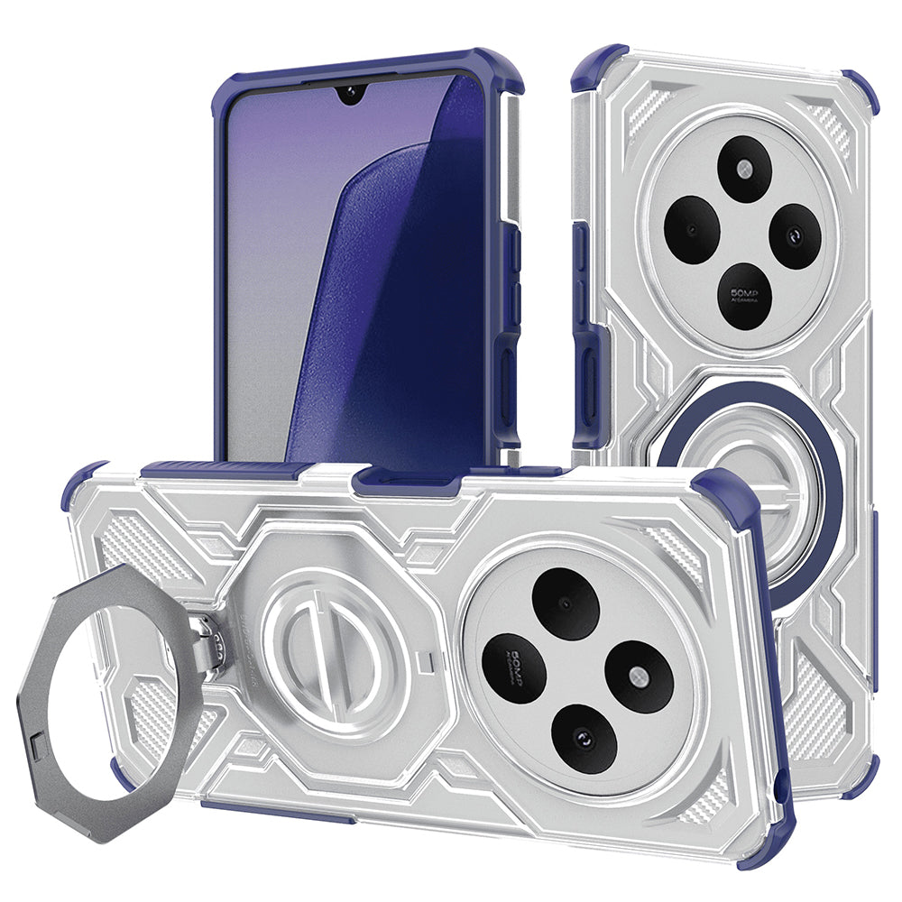 Custodia per Xiaomi Poco C75 / Redmi 14C, Techsuit, Carbon Shield Pro, Blu