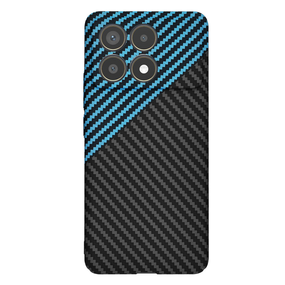Custodia per Xiaomi Poco F6 Pro, Techsuit, Carbonite FiberShell, Nero Bleu