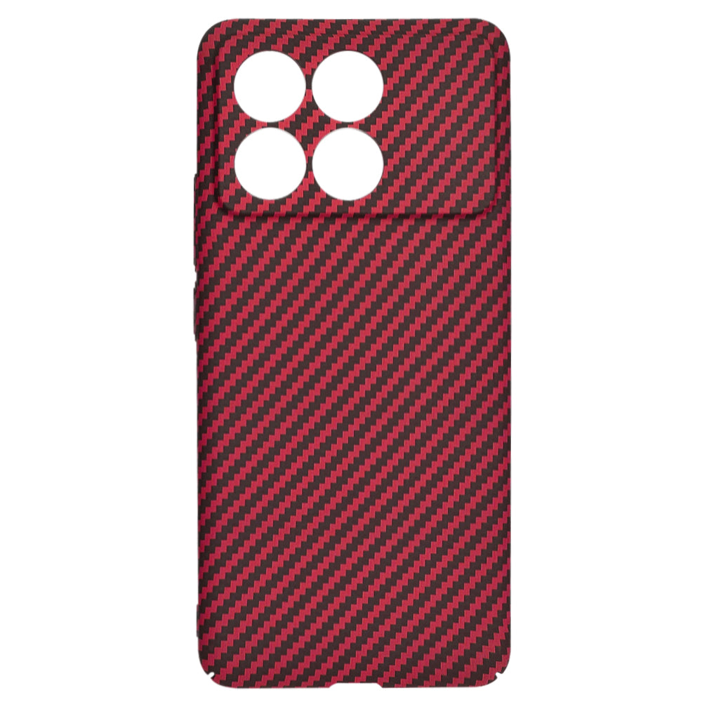 Custodia per Xiaomi Poco F6 Pro, Techsuit, Carbonite FiberShell, Rossa